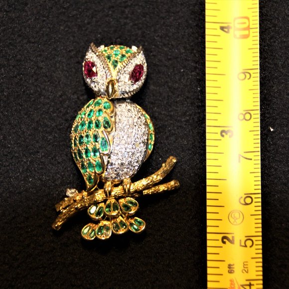 Ladies Gems & Diamond Dress Brooch - Picture 3 of 3
